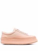 Jil Sander baskets à semelle épaisse - Rose