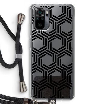 Geometrisch patroon: Xiaomi Redmi Note 10 Pro Transparant Hoesje met koord