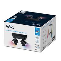 WiZ 8719514554573 IMAGEO WiZ Spots 4x5W B 22-65K RGB SQ LED-plafondlamp LED 20 W Zwart - thumbnail