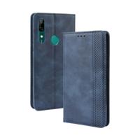 Magnetische Buckle retro Crazy Horse textuur horizontale Flip lederen case voor Huawei P Smart Z met houder & kaartsleuven & fotolijstjes (blauw)