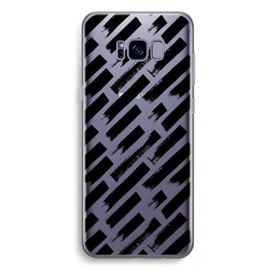 Zwarte vegen: Samsung Galaxy S8 Plus Transparant Hoesje