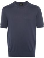 Brioni t-shirt en maille à manches courtes - Bleu - thumbnail