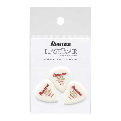 Ibanez BELJ1ST25 Elastomeer (Soft) Teardrop 2.5mm Plectrum 3-Pack