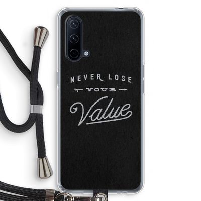 Never lose your value: OnePlus Nord CE 5G Transparant Hoesje met koord