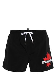 DSQUARED2 short de bain à taille ajustable - Noir