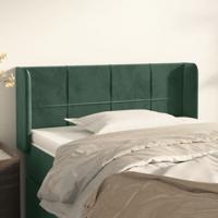 Hoofdbord met randen 93x16x78/88 cm fluweel donkergroen