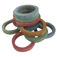 Papoose Toys Papoose Toys Earth Wood Rings/12pc - thumbnail