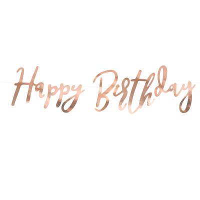 Feest slinger Happy Birthday - 62 x 16 cm - Rose goud - Verjaardag - Feestje