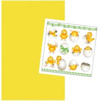 Pasen tafel dekken decoratie set - geel tafelkleed 138 x 220 cm - en 20x paas thema servetten