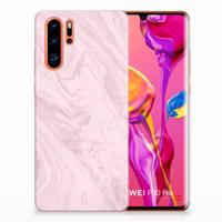 Huawei P30 Pro | TPU | Siliconen hoesje | Marble Pink - Origineel Cadeau Vriendin