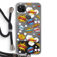 Pow Smack: Pixel 4a Transparant Hoesje met koord