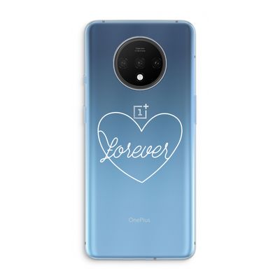 Forever heart pastel: OnePlus 7T Transparant Hoesje