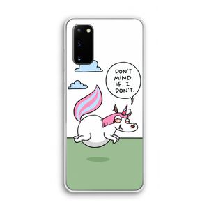 Unicorn: Samsung Galaxy S20 Transparant Hoesje
