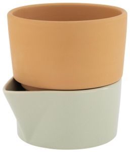 HEMA Bloempot Met Waterreservoir Ø14 Terracotta-groen