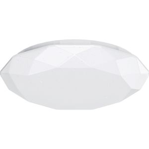 LED Plafondlamp - Aigi Dian - Opbouw Rond 24W - Helder/Koud Wit 6500K - Mat Wit - Aluminium