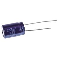 Panasonic Elektrolytische condensator Radiaal bedraad 5 mm 2200 µF 6.3 V 20 % (Ø) 10 mm 1 stuk(s)