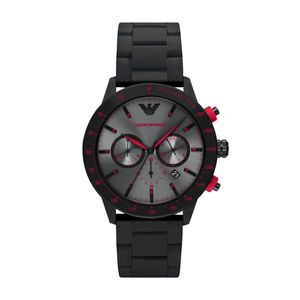 Horlogeband Armani AR11392 Rubber Zwart 22mm