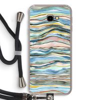 Watercolor Agate: Samsung Galaxy J4 Plus Transparant Hoesje met koord Watercolor Agate: Samsung Galaxy J4 Plus Transparant Hoesje met koord