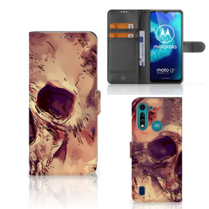 Telefoonhoesje met Naam Motorola G8 Power Lite Skullhead