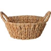 H&S Collection Broodmand - gevlochten riet - naturel - 26 x 26 x 11 cm - broodmand