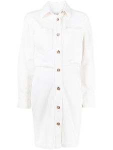 Nanushka robe-chemise à manches longues - Blanc