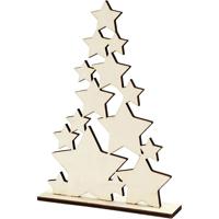 Creotime sterrenkerstboom 29,8 x 21,5 cm naturel