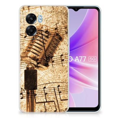 OPPO A77 | A57 5G | Siliconen hoesje | met foto Bladmuziek