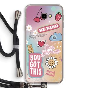 Positivity: Samsung Galaxy J4 Plus Transparant Hoesje met koord