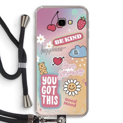 Positivity: Samsung Galaxy J4 Plus Transparant Hoesje met koord