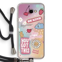 Positivity: Samsung Galaxy J4 Plus Transparant Hoesje met koord