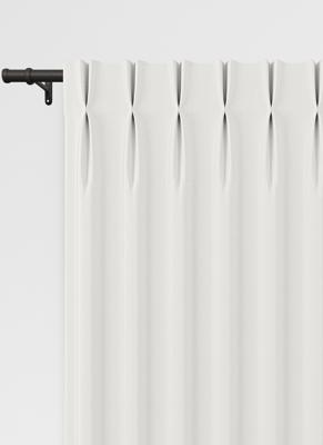 Niue gordijn - Gebroken Wit met dubbele plooi