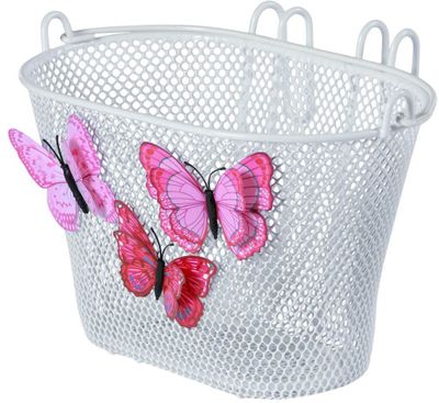 Basil jasmin butterfly kinderfietsmand voorop of achterop wit