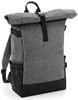 Atlantis BG858 Block Roll-Top Backpack - Grey-Marl/Black - 28 x 48 x 15 cm