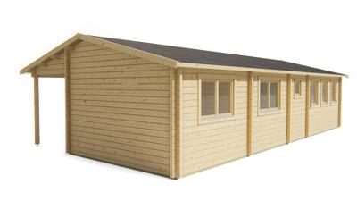 Blokhut - Tuinhuis Letterkenny | 70 mm | vuren honinggeel geïmpregneerd