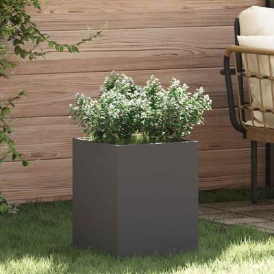Tuin Bloempot Zwart 32 x 32 x 40 cm Koudgewalst staal