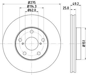 Remschijf Gecoat 54397PRO 8DD355118691
