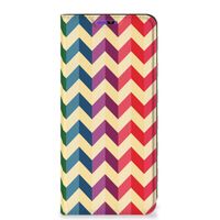 Samsung Galaxy A22 4G | M22 Hoesje met Magneet Zigzag Multi Color