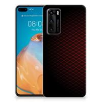 Huawei P40 | TPU bumper | Geruit Rood