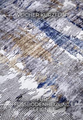 Hanse Home - ELLE Decoration Imagination Shortpile Rug Malard Darkblue Beige - 80x150 cm