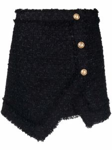 Balmain minijupe en tweed - Noir
