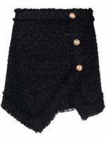 Balmain minijupe en tweed - Noir