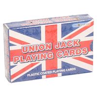 Speelkaarten geplastificeerd Union jack 9 x 6 cm