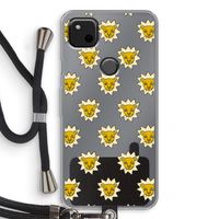 Leeuwenkoppen: Pixel 4a Transparant Hoesje met koord