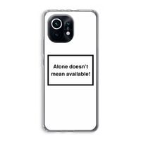 Alone: Xiaomi Mi 11 Transparant Hoesje
