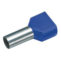 Cimco 18 2444 Dubbele adereindhulzen 2.5 mm² Deels geïsoleerd Blauw 100 stuk(s)