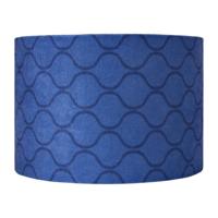 Lampenkap grafisch - blauw - ø24.5x17 cm