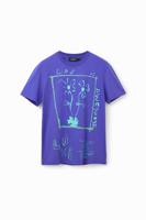 T-shirt met korte mouwen en love - BLUE - M