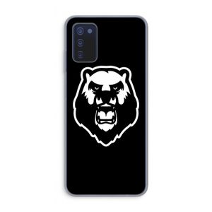 Angry Bear (black): Samsung Galaxy A03s Transparant Hoesje