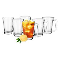 Glasmark Theeglazen/koffie glazen Toscane - transparant glas - 6x stuks - 250 ml   -