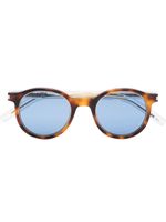 Saint Laurent Eyewear lunettes de soleil à monture ronde - Marron